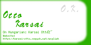 otto karsai business card